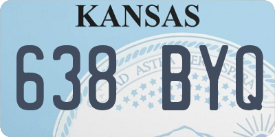 KS license plate 638BYQ