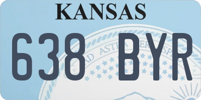 KS license plate 638BYR