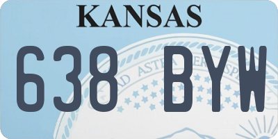 KS license plate 638BYW