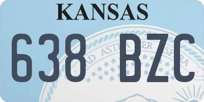 KS license plate 638BZC