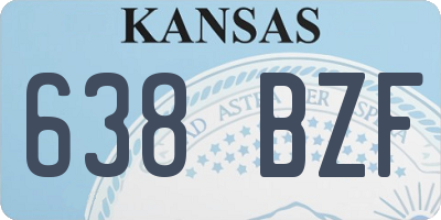 KS license plate 638BZF