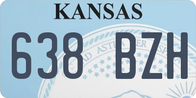 KS license plate 638BZH