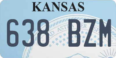 KS license plate 638BZM
