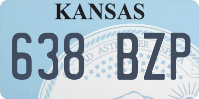 KS license plate 638BZP