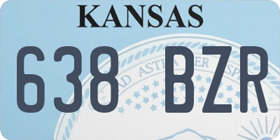 KS license plate 638BZR