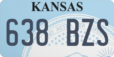 KS license plate 638BZS