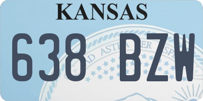 KS license plate 638BZW