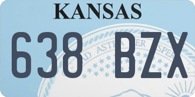 KS license plate 638BZX