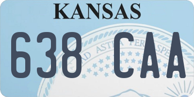 KS license plate 638CAA