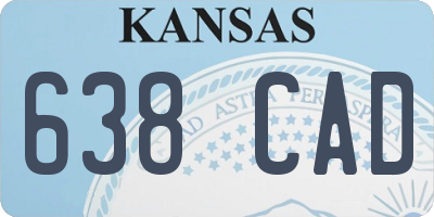 KS license plate 638CAD