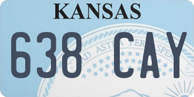 KS license plate 638CAY
