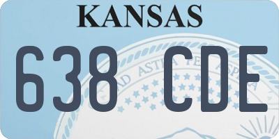 KS license plate 638CDE