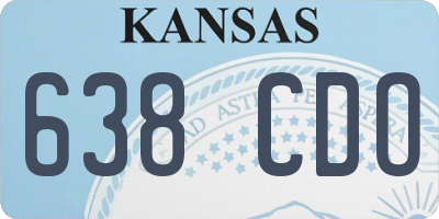 KS license plate 638CDO