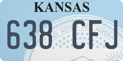 KS license plate 638CFJ