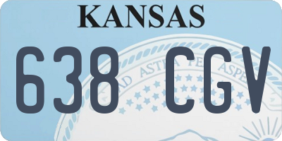 KS license plate 638CGV