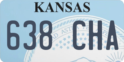 KS license plate 638CHA