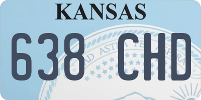 KS license plate 638CHD