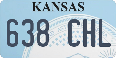 KS license plate 638CHL