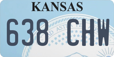 KS license plate 638CHW