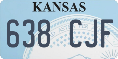 KS license plate 638CJF