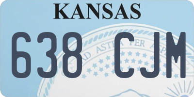 KS license plate 638CJM