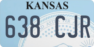 KS license plate 638CJR