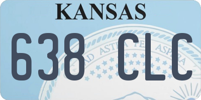 KS license plate 638CLC