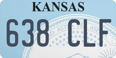 KS license plate 638CLF