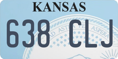 KS license plate 638CLJ