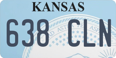 KS license plate 638CLN
