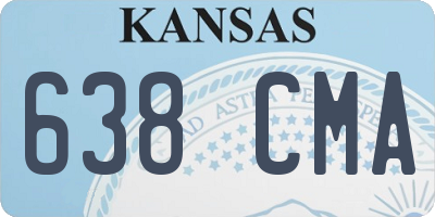 KS license plate 638CMA