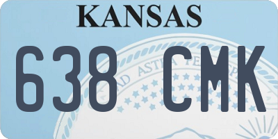KS license plate 638CMK