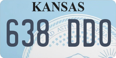 KS license plate 638DDO