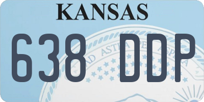 KS license plate 638DDP