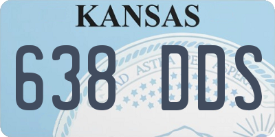 KS license plate 638DDS