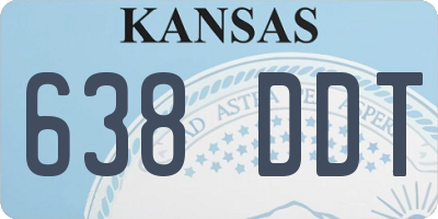 KS license plate 638DDT