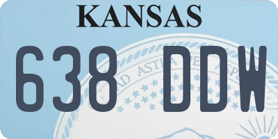 KS license plate 638DDW