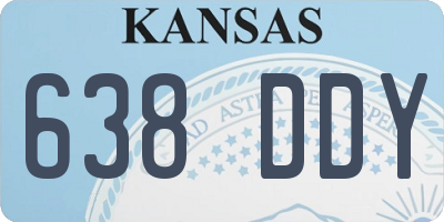 KS license plate 638DDY