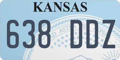 KS license plate 638DDZ