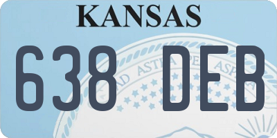 KS license plate 638DEB
