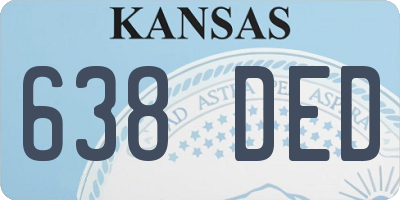 KS license plate 638DED