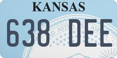 KS license plate 638DEE