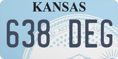 KS license plate 638DEG