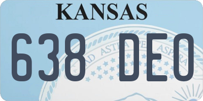 KS license plate 638DEO