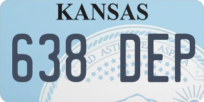 KS license plate 638DEP