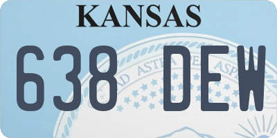 KS license plate 638DEW