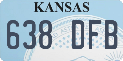 KS license plate 638DFB