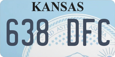 KS license plate 638DFC