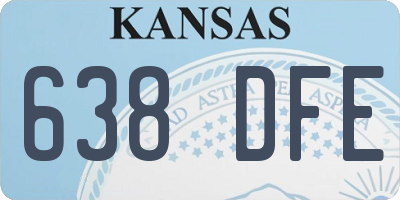 KS license plate 638DFE