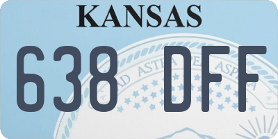 KS license plate 638DFF